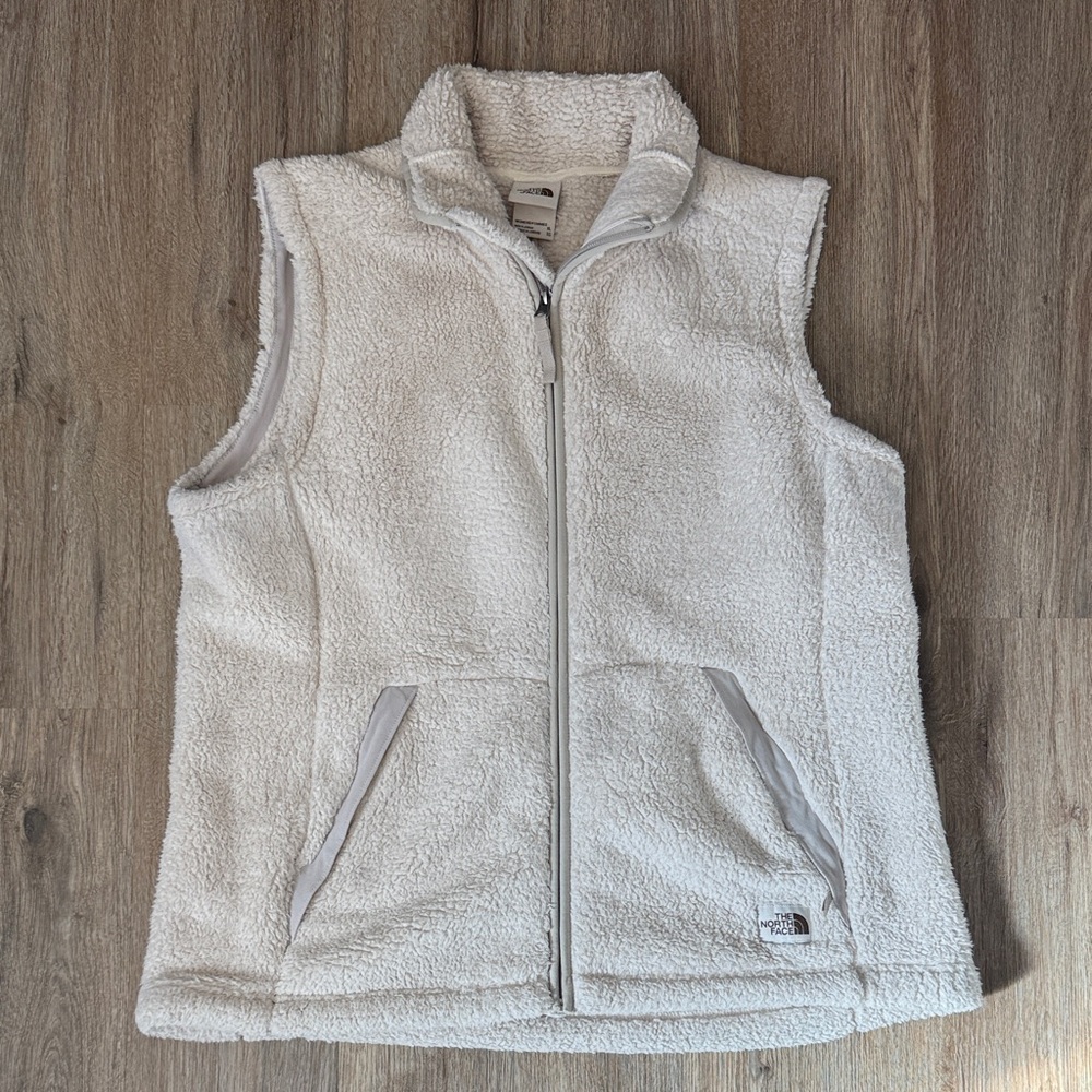 The North Face Cream Fleece Vest